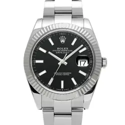USED ROLEX DATEJUST 41 126334 BLACK CASE SIZE 41×41MM MEN'S WATCH #512320