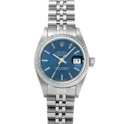 USED ROLEX DATEJUST 69174 BLUE CASE SIZE 26×26MM LADIES WATCH #514320