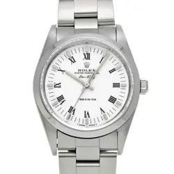 USED ROLEX AIR KING 14000 WHITE CASE SIZE 34×34MM MEN'S WATCH #555320