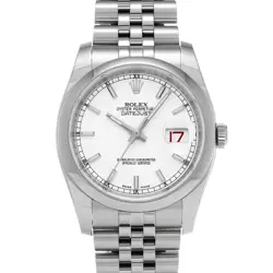 USED ROLEX DATEJUST 116200 WHITE CASE SIZE 36×36MM MEN'S WATCH #522120