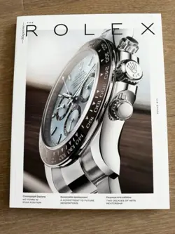 RARE VIP ROLEX SWISS WATCH CATALOG DISPLAY BOOK  2 MAGAZINE BULK LOT   CARRY BAG