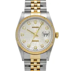 USED ROLEX DATEJUST 16233G SILVER CASE SIZE 35×35MM MEN'S WATCH #515920