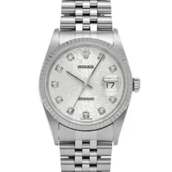 USED ROLEX DATEJUST 16234G SILVER CASE SIZE 36×36MM MEN'S WATCH #533420