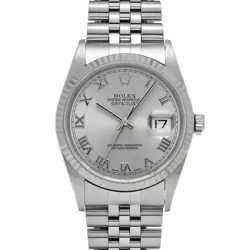 USED ROLEX DATEJUST 16234 SILVER CASE SIZE 35×35MM MEN'S WATCH #5613220