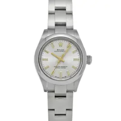 USED ROLEX OYSTER PERPETUAL 28 276200 SILVER LADIES WATCH #51620