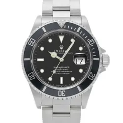 USED ROLEX SUBMARINER DATE 16610 BLACK CASE SIZE 40×40MM MEN'S WATCH #529220