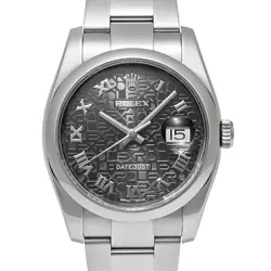 USED ROLEX DATEJUST 116200 BLACK CASE SIZE 36MM X 36MM MEN'S WATCH #542120