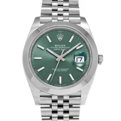 USED ROLEX DATEJUST 41 126300 GREEN CASE SIZE 41×41MM MEN'S WATCH #522720