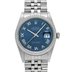 USED ROLEX DATEJUST 16220 BLUE CASE SIZE 36×36MM MEN'S WATCH #53920
