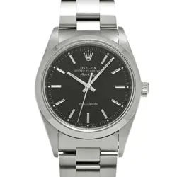 USED ROLEX AIR KING 14000 BLACK CASE SIZE 34×34MM MEN'S WATCH #565320