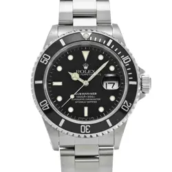 USED ROLEX SUBMARINER DATE 16610 BLACK CASE SIZE 40×40MM MEN'S WATCH #559220