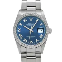 USED ROLEX DATEJUST 16220 BLUE CASE SIZE 36×36MM MEN'S WATCH #52920
