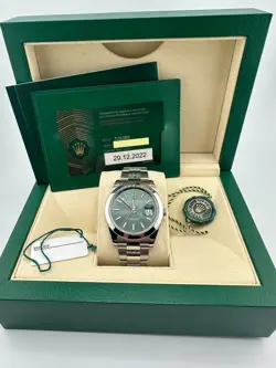 ROLEX DATEJUST 126300, 41MM, MINT DIAL, OYSTER BRACELET, BOX & PAPERS