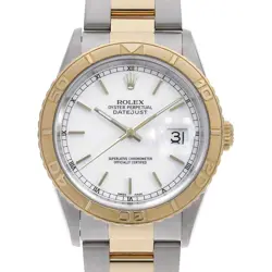 ROLEX DATEJUST THUNDERBIRD 16263 WHITE BAR 3 ROWS OYSTER BREATH Y NUMBER SEC...