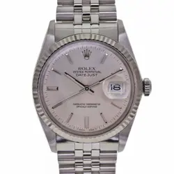 USED ROLEX DATEJUST 16014 SILVER CASE SIZE 36.0MM MEN'S WATCH #51420