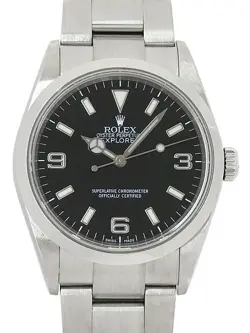 USED ROLEX EXPLORER 1 114270 BLACK CASE SIZE 36MM MEN'S WATCH #514220