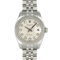 USED ROLEX DATEJUST 179174G SILVER CASE SIZE 26.0MM LADIES WATCH #51920