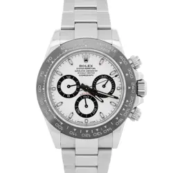 PAPERS ROLEX DAYTONA PANDA WHITE STAINLESS STEEL CERAMIC 40MM 116500 LN BOX