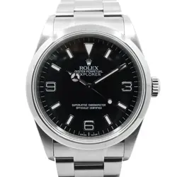 USED ROLEX EXPLORER 1 114270 BLACK MEN'S WATCH #534220