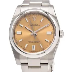ROLEX MEN'S OYSTER PERPETUAL 116000 WHITE GRAPE DIAL AUTOMATIC #CS163