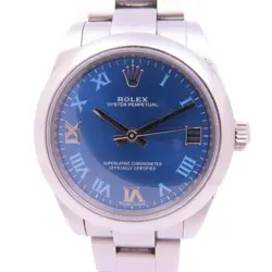 ROLEX OYSTER PERPETUAL 31 177200 AUTOMATIC WATCH STAINLESS STEEL BLUE
