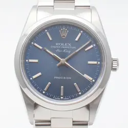 ROLEX 14000 AIR-KING AUTOMATIC BLUE DIAL 34MM UNISEX WATCH USED