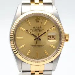 ROLEX DATEJUST 16013 CHAMPAGNE AUTOMATIC 36MM MEN'S WATCH USED