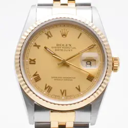 ROLEX DATEJUST 16233 CHAMPAGNE DIAL AUTOMATIC MEN'S 36MM DATE DISPLAY PRE-OWNED