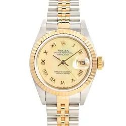 ROLEX DATEJUST WATCH 79173NRD YELLOW SHELL LADIES