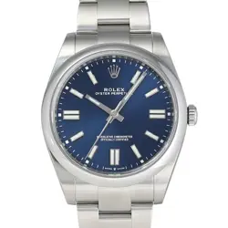 ROLEX OYSTER PERPETUAL 41 124300 BRIGHT BLUE DIAL MEN'S WATCH PRE-OWNED