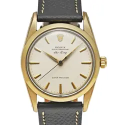 1960S ROLEX AIR-KING REF.5516 GP IVORY MEN'S WATCH VINTAGE ANTIQUE