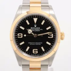 ROLEX EXPLORER I 124273 SS×YG SS×YG AT BLACK DIAL 2 EXTRA LINKS