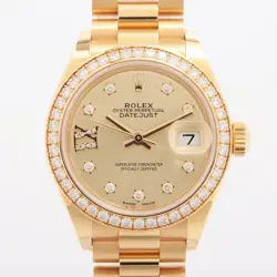 ROLEX DATEJUST 279138RBR YG YG AT CHAMPAGNE-FACE
