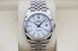 ROLEX 126300 WHITE INDEX DATEJUST 41MM 2025