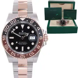 2021 MINT ROLEX GMT MASTER ROOT BEER TWO TONE ROSE GOLD 126711 WATCH BOX