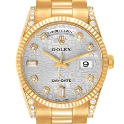 ROLEX PRESIDENT DAY-DATE YELLOW GOLD ANNIVERSARY DIAL MENS WATCH 118338