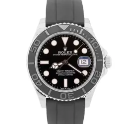 MINT 2023 ROLEX YACHT-MASTER 18K WHITE GOLD RUBBER OYSTERFLEX 42MM 226659 BOX