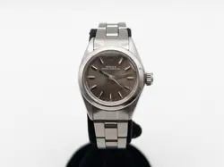 VINTAGE $8000 ROLEX OYSTER PERPETUAL CHOCOLATE DIAL SS LADIES WATCH SERVICED