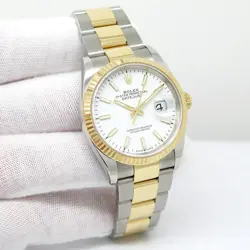 ROLEX 126233 DATEJUST 18K/SS WITH WHITE STICK DIAL ON OYSTER