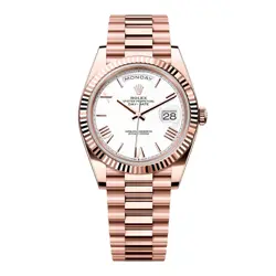 ROLEX DAY-DATE 228235 WHITE DIAL MENS WATCH BOX PAPERS
