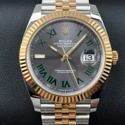ROLEX DATEJUST 41MM 126333 WIMBLEDON DIAL 18K YELLOW GOLD & STAINLESS STEEL B&PS