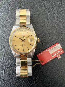 TUDOR PRINCE DAY-DATE 94613 36MM OYSTER BRACELET MEN'S WATCH ROLEX CROWN W/ TAG