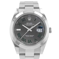 ROLEX DATEJUST 41 126300 WIMBLEDON GREEN STEEL SMOOTH OYSTER MENS WATCH 2022