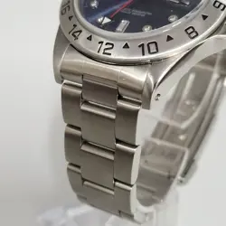 Stainless Steel Rolex Explorer II Watch, 40MM After Market Blue Dial Ref 16570