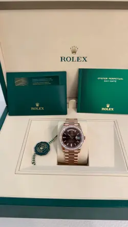 ROLEX DAY-DATE 40 ROSE GOLD CHOCOLATE DIAMOND PRESIDENT 228345RBR BRAND NEW 2025