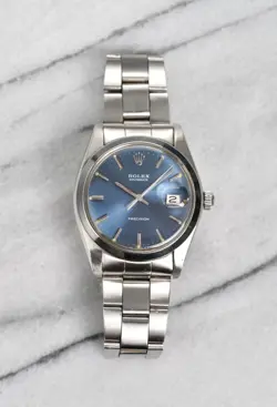 VINTAGE ROLEX OYSTERDATE PRECISION REF 6694 70S VINTAGE MANUAL WIND BLUE DIAL