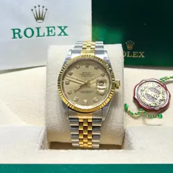 ROLEX 16233 DATEJUST 36MM TWO-TONE CHAMPAGNE DIAMOND DIAL JUBILEE-1999