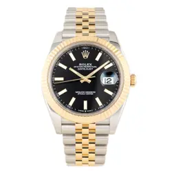 ROLEX DATEJUST 41 BLACK DIAL STEEL YELLOW GOLD JUBILEE 41MM 126333 FULL SET
