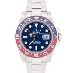 2022 PAPERS ROLEX GMT-MASTER II PEPSI RED BLUE 18K WHITE GOLD 126719 BLRO BOX