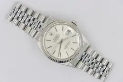 ROLEX DATEJUST 16014 SILVER STICK DIAL JUBILEE BAND 36MM FLUTED BEZEL CIRCA